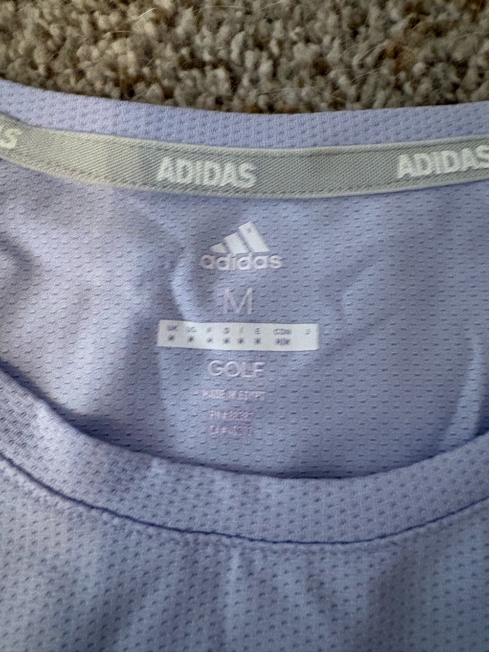 Adidas Light Lavender Golf Performance Shirt - Picture 2 of 2